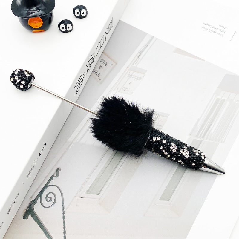 Wholesale wholesale beadable pens Creative plush full of diamond beads